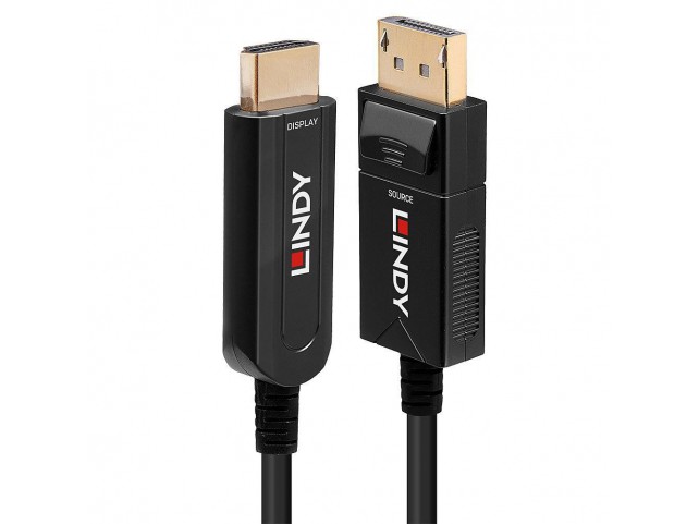 Lindy 38490 38490 38490 38490 10m Fibre Optic Hybrid  DisplayPort 1.2 to HDMI 18G