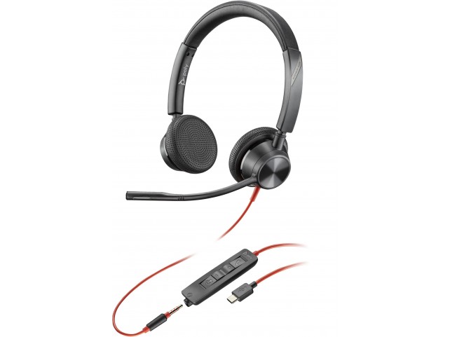 HP 8X221AA 8X221AA 8X221AA 8X221AA Blackwire 3325 Stereo USB-C  Headset +3.5mm Plug +USB-C/A