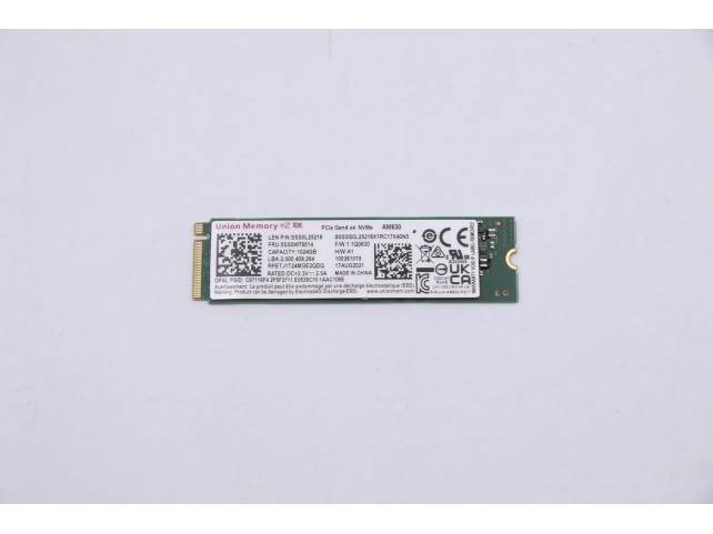 Lenovo 5SS0W79514 5SS0W79514 5SS0W79514 5SS0W79514 1TB M.2 NVMe SSD with PCIe  4.0 x4 interface