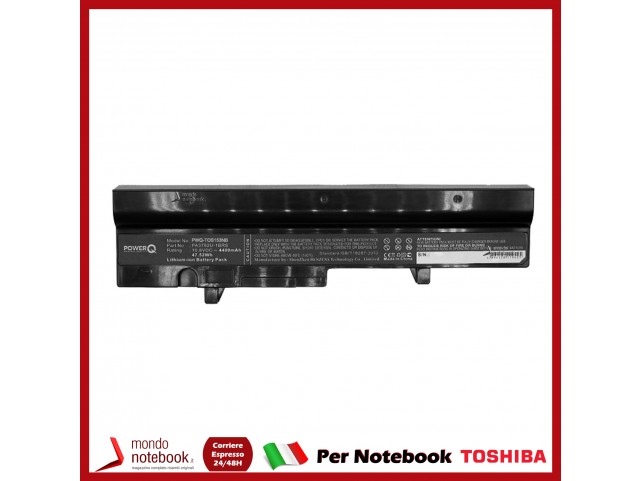 Batteria PowerQ per Toshiba Mini NB300 4400 mAh 10.8V P/N PA3782U-1BRS Nero