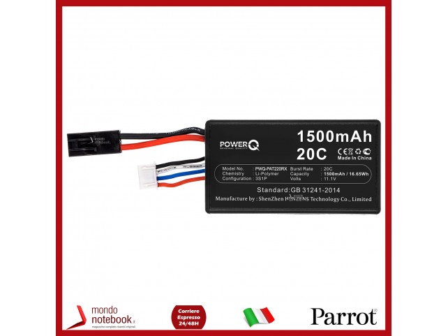 Batteria PowerQ per Parrot AR.Drone 2.0 1500mAh / 16.65Wh