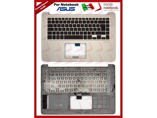 Tastiera con Top Case ASUS VivoBook 15 X510 X510U Layout Italiano (Champagne)