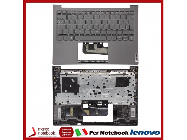 Tastiera Italiana Completa di Top Case Superiore LENOVO Yoga Slim 7-13ITL05 Grigio