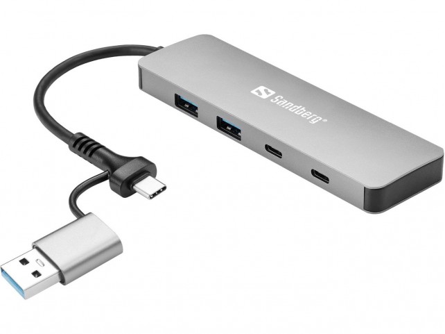 Sandberg 136-64 136-64 136-64 136-64 USB-C/A to 2xUSB-A+2xUSB-C Hub  