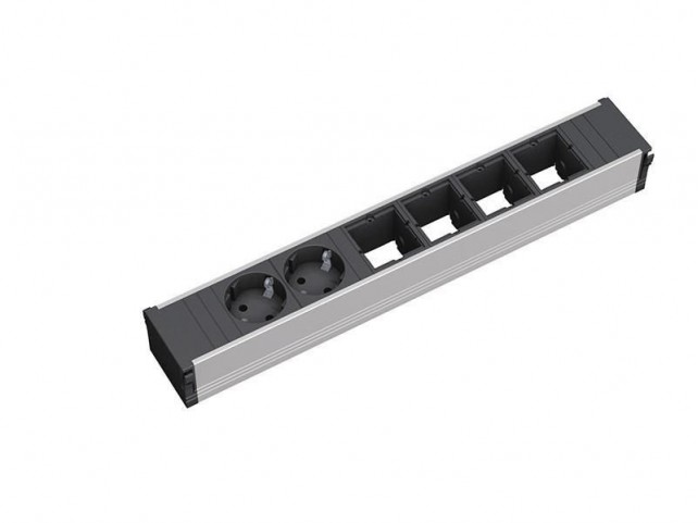 Bachmann 912.005 912.005 912.005 912.005 CONI 2xSchuko 4xEmpty  Power strip - ALU -