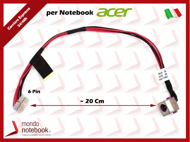 Connettore di Alimentazione DC Power Jack ACER Predator G3-572 Aspire AN515-41 AN515-51