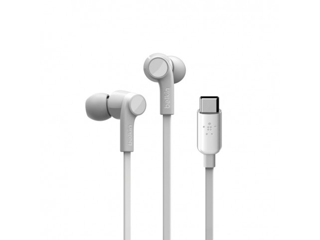 Belkin G3H0002BTWHT Rockstar Headphones Wired  In-Ear Calls/Music Usb Type-C