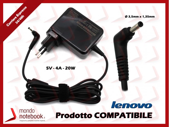 Alimentatore Compatibile per Lenovo 20W 5V 4A (3,5mm x 1,35mm)