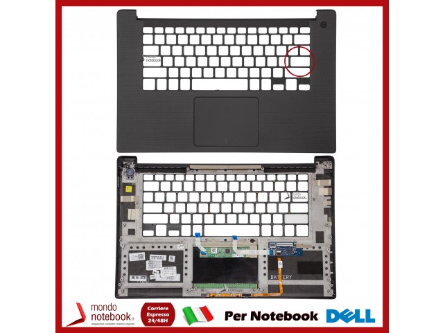 Top Case Scocca Superiore DELL XPS 15 9550 (Black) - KYN7Y VERSIONE SMALL ENTER