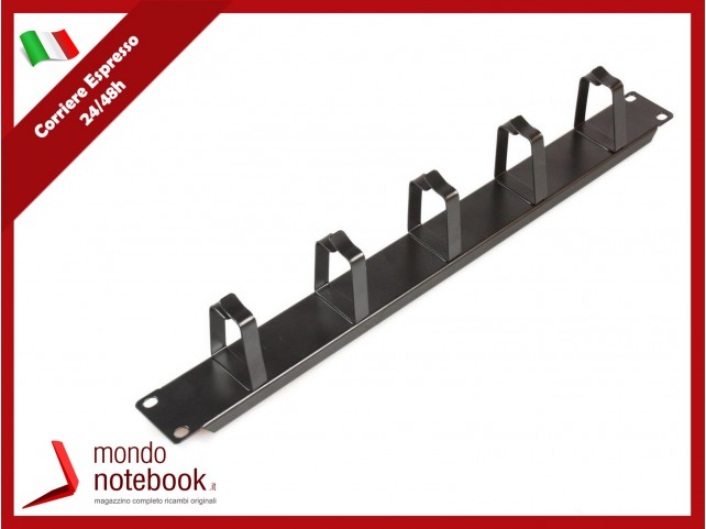 Pannello passacavi per rack MicroConnect 19" con 5 anelli
