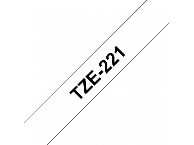Brother TZE-221 Label-Making Tape Black On  White