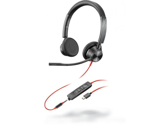 Poly 214017-101 Blackwire 3325 Microsoft  Teams Certified USB-C Headset