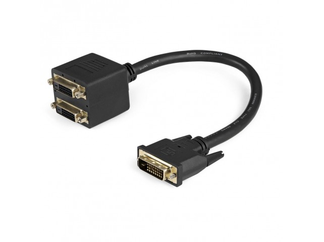 StarTech.com DVISPL1DD 1FT DVI-D VIDEO SPLITTER CABLE  1 ft DVI-D to 2x DVI-D