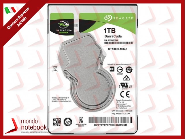 HD SEAGATE SATA BARRACUDA 1TB GB 2.5" 9.5mm 5400 RPM 8mb cache - ST1000LM048