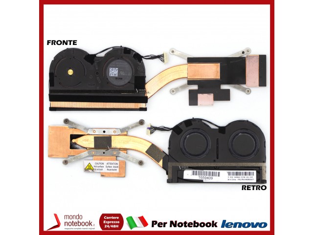 Dissipatore e Ventola Heatsink Fan Lenovo ThinkPad X1 Yoga Gen 6 5H40W36672