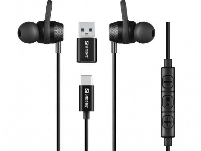Sandberg 126-50 USB-C/A In-Earset with  Line-Mic