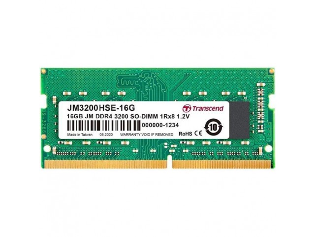 Transcend JM3200HSE-16G JetRam 16GB DDR4-3200 SO-DIMM  1Rx8 1.2V