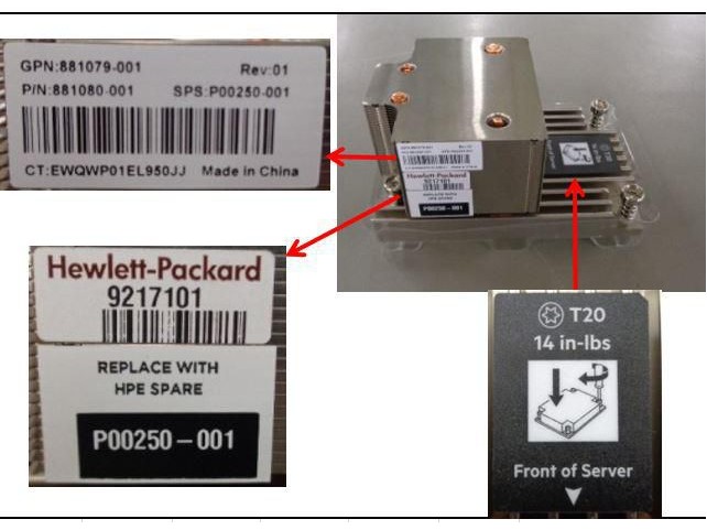 Hewlett Packard Enterprise P00250-001-RFB HEATSINK PERF 2U  