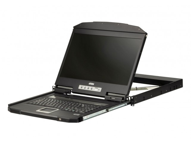 Aten CL3100NX-NORDIC 1U Short Depth USB VGA Single  Scandinavian Keyboard