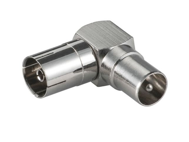 MicroConnect COAXADAPTERA Coxial Angled Adapter F/M  9 5MM Metal