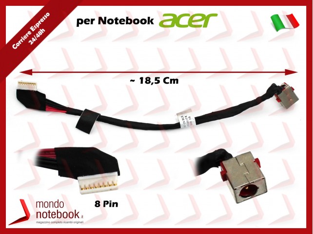 Connettore di Alimentazione DC Power Jack ACER Predator G3-571 G3-572 PH315-51