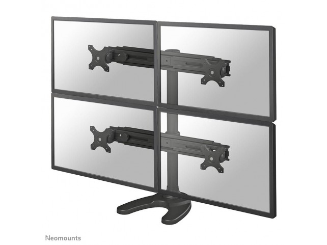 Neomounts FPMA-D700DD4 Tilt/Turn/Rotate Quad Desk  Stand For Four 19-30 Monitor